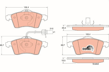 TRW GDB1391 Brake Pad Set, disc brake - 2