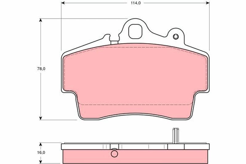 TRW GDB1394 Brake Pad Set, disc brake - 1