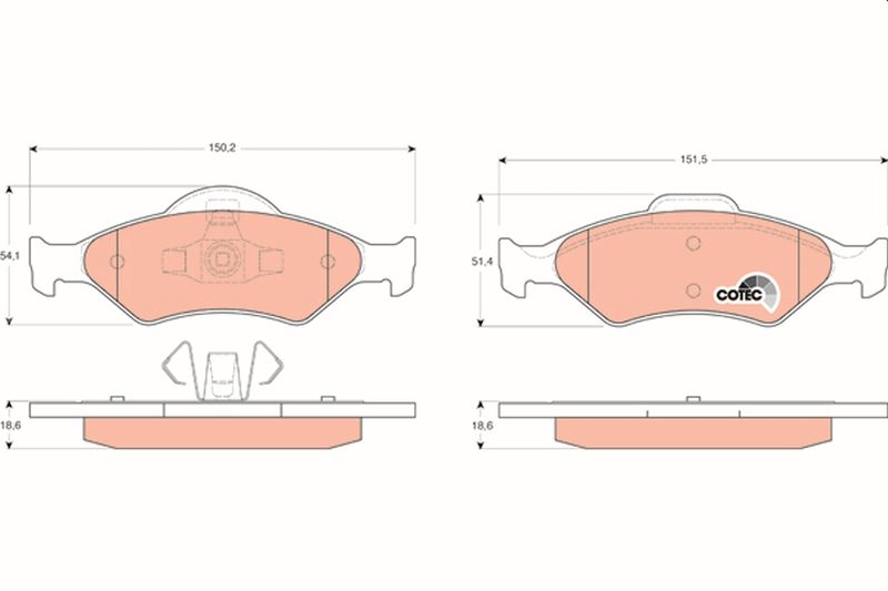 TRW GDB1418 Brake Pad Set, disc brake - 1