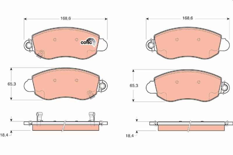 TRW GDB1424 Brake Pad Set, disc brake - 1
