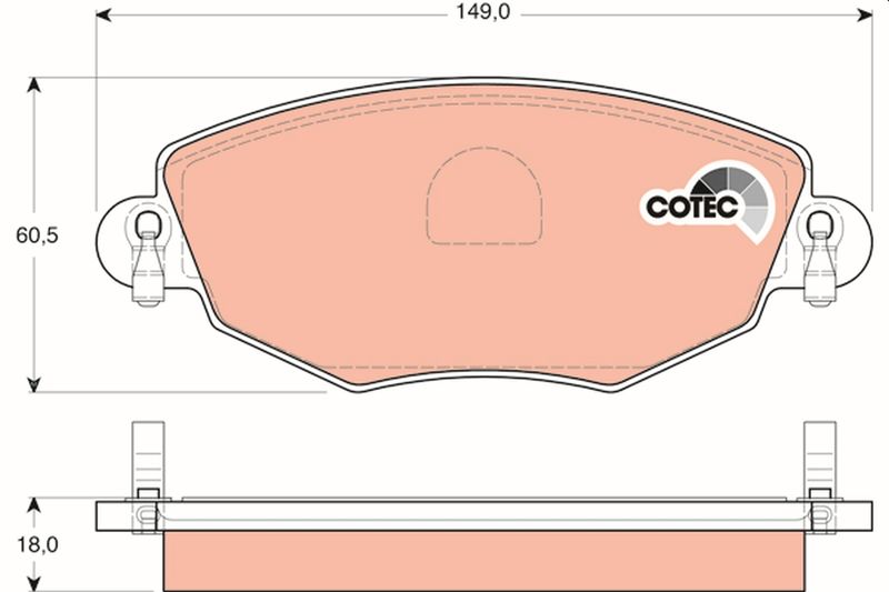 TRW GDB1434 Brake Pad Set, disc brake - 1