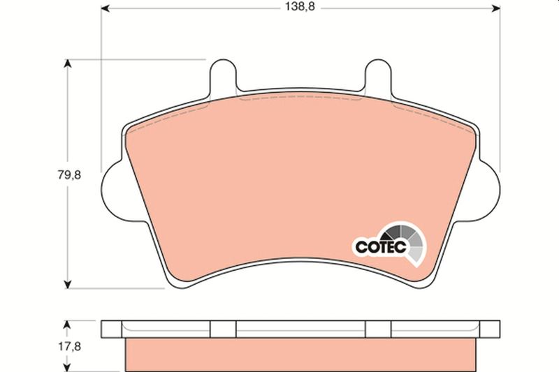 TRW GDB1442 Brake Pad Set, disc brake - 1