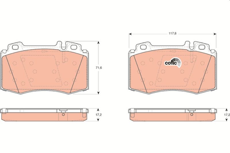 TRW GDB1454 Brake Pad Set, disc brake - 1