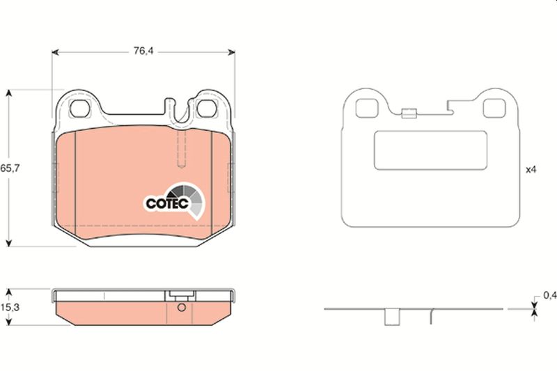 TRW GDB1457 Brake Pad Set, disc brake - 1