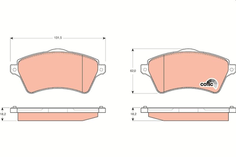 TRW GDB1473 Brake Pad Set, disc brake - 2