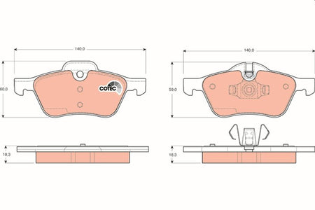 TRW GDB1476 Brake Pad Set, disc brake - 1