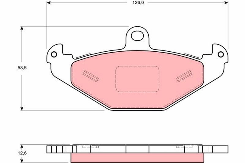 TRW GDB1494 Brake Pad Set, disc brake - 1