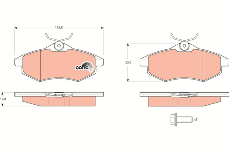 TRW GDB1495 Brake Pad Set, disc brake - 1
