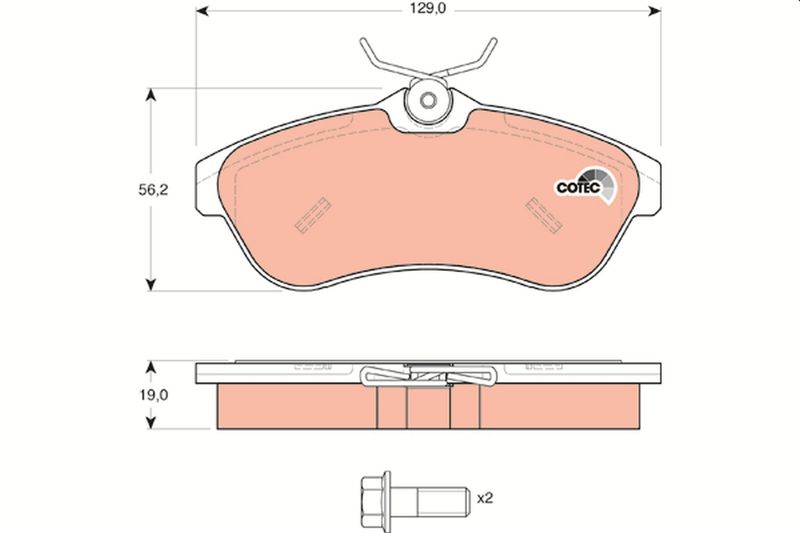 TRW GDB1496 Brake Pad Set, disc brake - 1