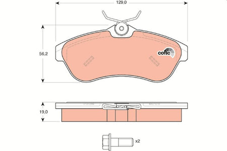 TRW GDB1496 Brake Pad Set, disc brake - 1
