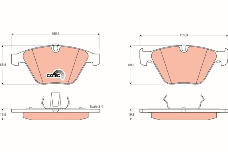 TRW GDB1498 Brake Pad Set, disc brake - 1