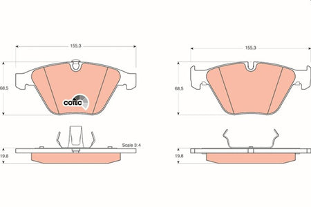 TRW GDB1498 Brake Pad Set, disc brake - 1