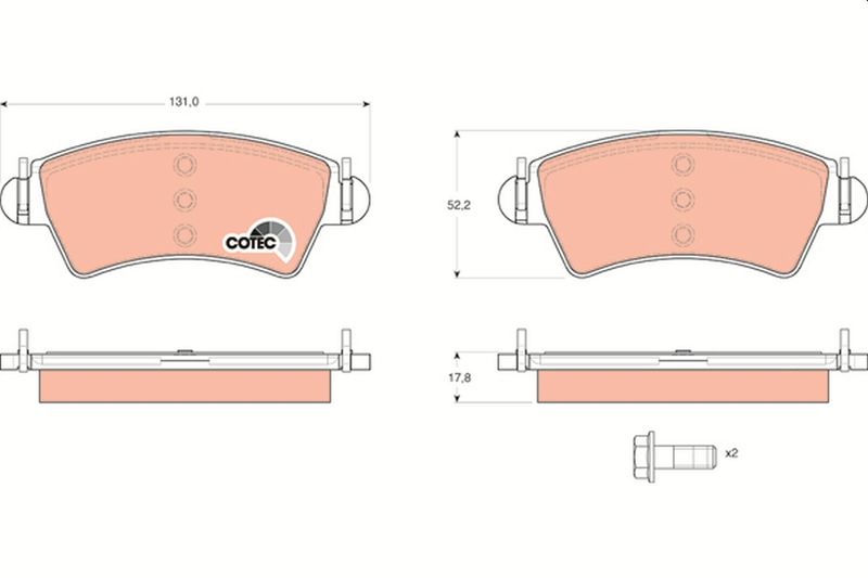 TRW GDB1501 Brake Pad Set, disc brake - 1