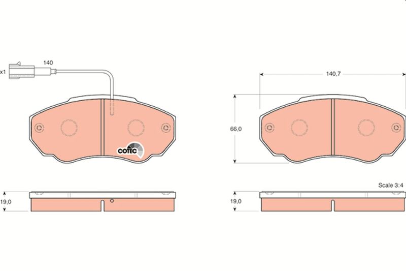 TRW GDB1517 Brake Pad Set, disc brake - 1