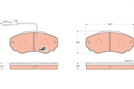 TRW GDB1517 Brake Pad Set, disc brake - 1