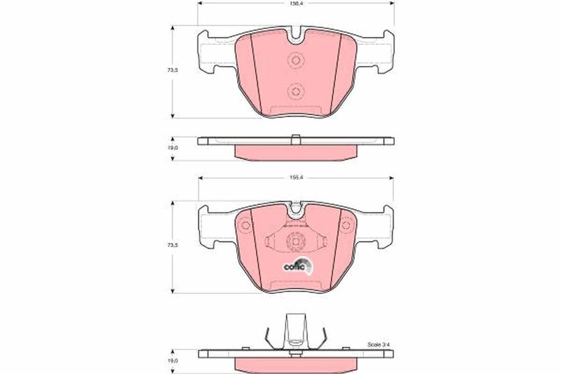 TRW GDB1526 Brake Pad Set, disc brake - 1