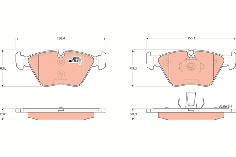 TRW GDB1531 Brake Pad Set, disc brake - 1