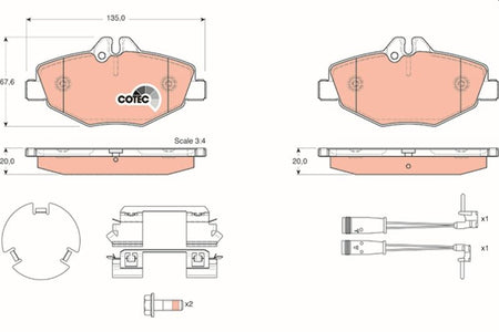TRW GDB1542 Brake Pad Set, disc brake - 1