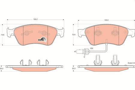 TRW GDB1553 Brake Pad Set, disc brake - 1