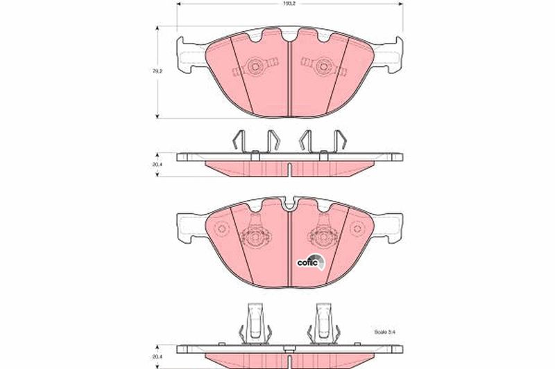 TRW GDB1558 Brake Pad Set, disc brake - 1