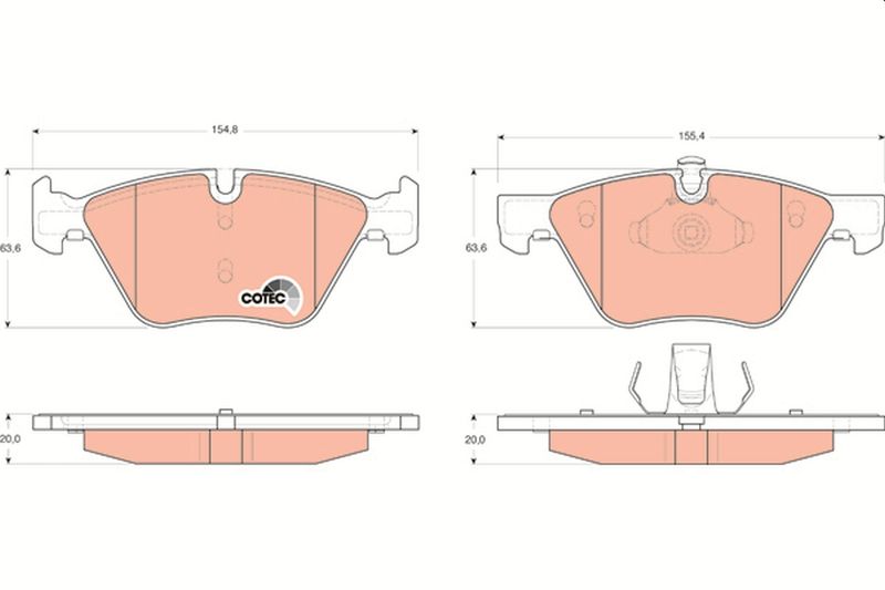 TRW GDB1559 Brake Pad Set, disc brake - 1