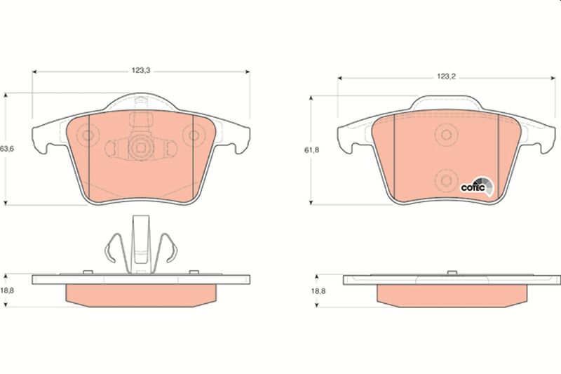 TRW GDB1566 Brake Pad Set, disc brake - 1