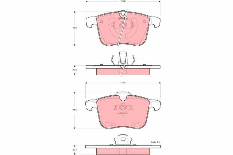 TRW GDB1567 Brake Pad Set, disc brake - 1