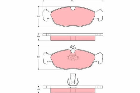 TRW GDB1569 Brake Pad Set, disc brake - 1
