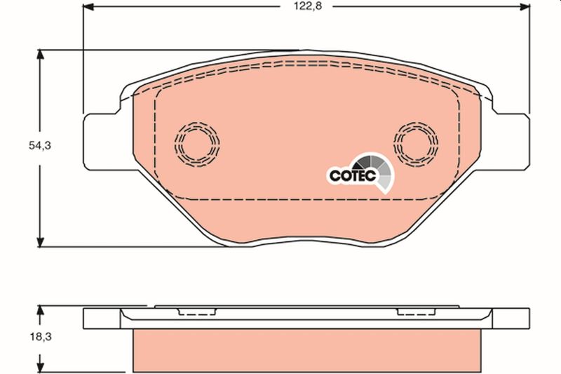 TRW GDB1571 Brake Pad Set, disc brake - 1
