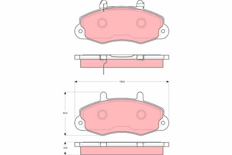 TRW GDB1572 Brake Pad Set, disc brake - 1