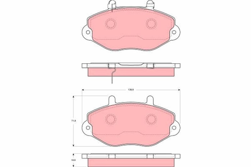 TRW GDB1573 Brake Pad Set, disc brake - 1