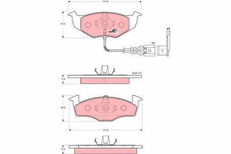 TRW GDB1586 Brake Pad Set, disc brake - 1