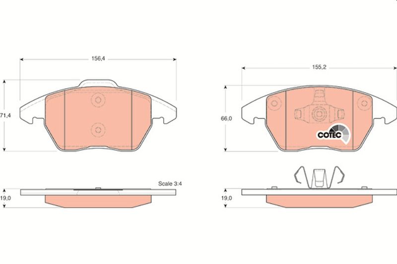 TRW GDB1605 Brake Pad Set, disc brake - 1