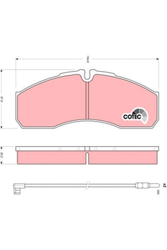TRW GDB1610 Brake Pad Set, disc brake - 2