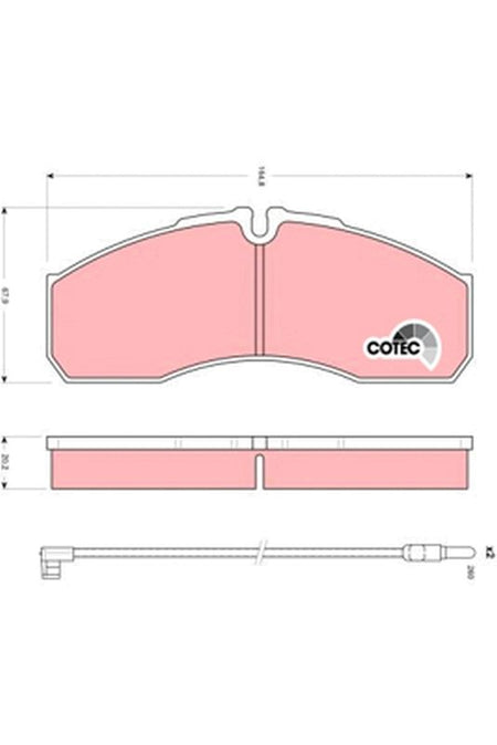 TRW GDB1610 Brake Pad Set, disc brake - 2