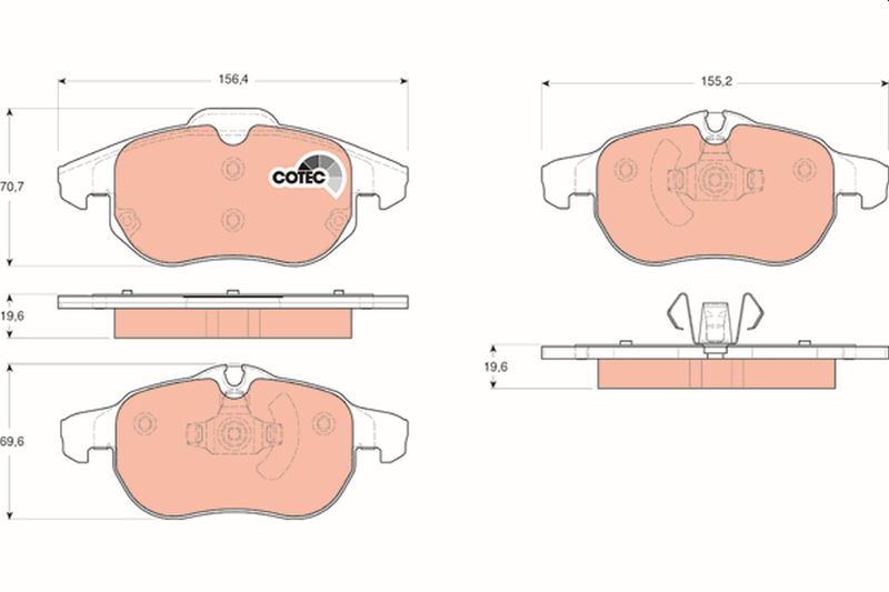 TRW GDB1613 Brake Pad Set, disc brake - 1