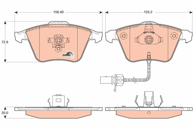 TRW GDB1617 Brake Pad Set, disc brake - 1