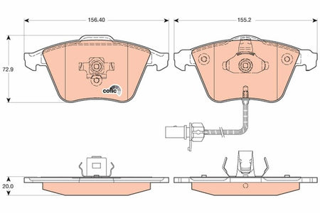 TRW GDB1617 Brake Pad Set, disc brake - 1