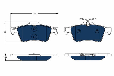 TRW GDB1621BTE Brake Pad Set, disc brake - 1