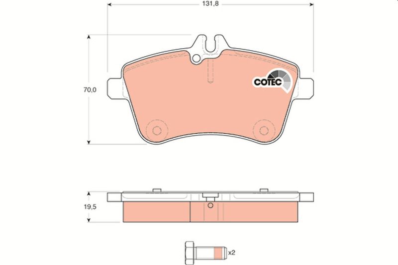 TRW GDB1628 Brake Pad Set, disc brake - 2