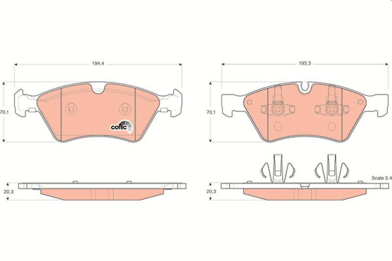 TRW GDB1642 Brake Pad Set, disc brake - 1