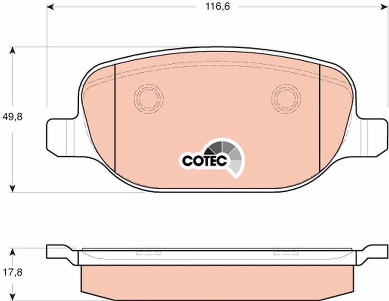 TRW GDB1649 Brake Pad Set, disc brake - 1