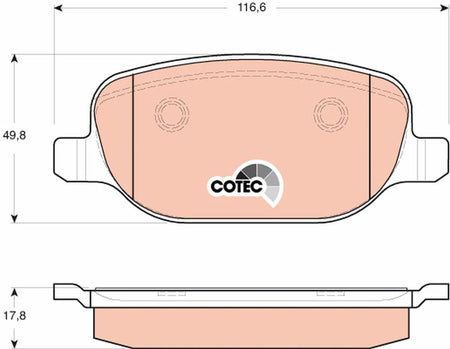 TRW GDB1649 Brake Pad Set, disc brake - 1