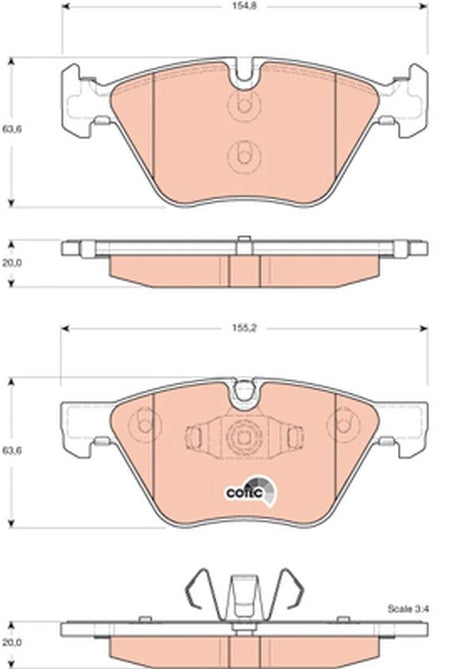 TRW GDB1662 Brake Pad Set, disc brake - 1
