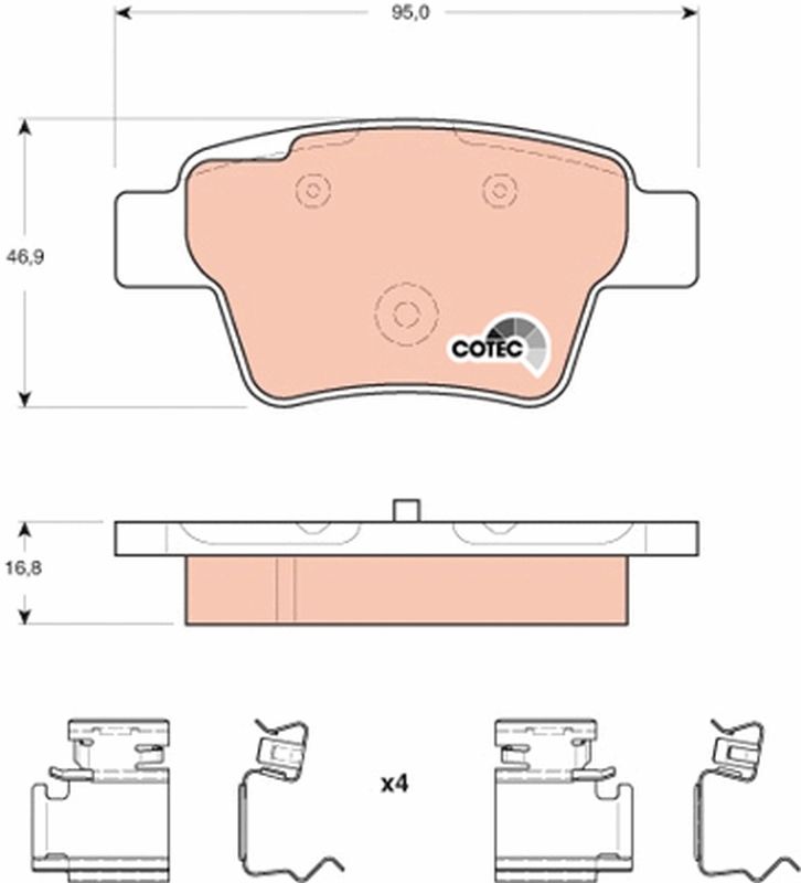 TRW GDB1678 Brake Pad Set, disc brake - 2