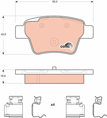 TRW GDB1678 Brake Pad Set, disc brake - 2