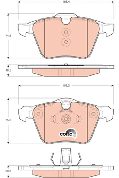 TRW GDB1684 Brake Pad Set, disc brake - 1