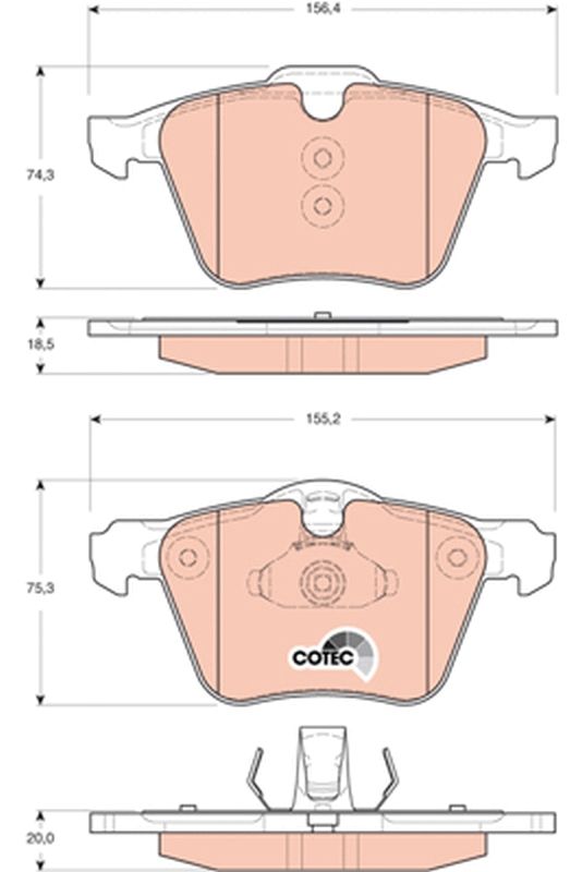TRW GDB1684 Brake Pad Set, disc brake - 1
