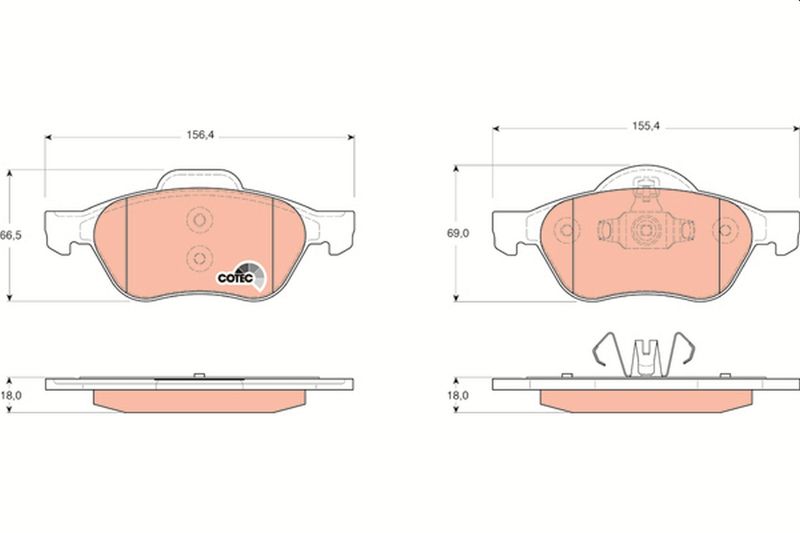 TRW GDB1687 Brake Pad Set, disc brake - 1