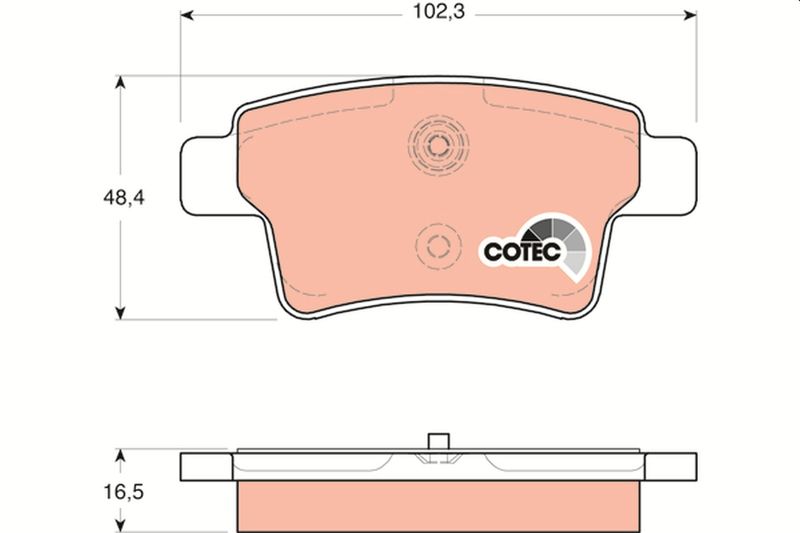 TRW GDB1692 Brake Pad Set, disc brake - 1